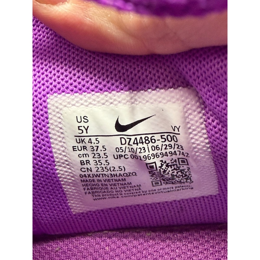 Size 5Y - Nike Zoom Freak 5 GS Alphabet Bros Purple Basketball | DZ4486-500 - Picture 8 of 9